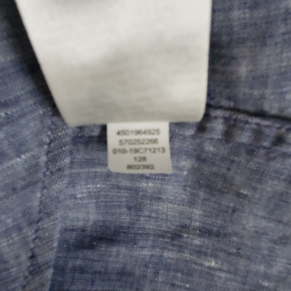 Chico's Women's No Iron Long Sleeve Linen Side-Button Shirt Size 0/US(4/6) - Picture 10 of 14